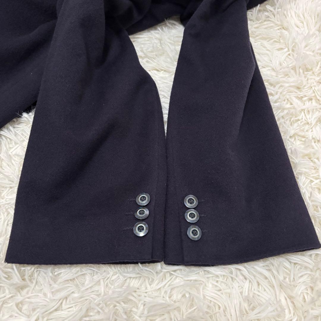 BURBERRYS バーバリー カシミヤ100 ステンカラーコート ネイビー