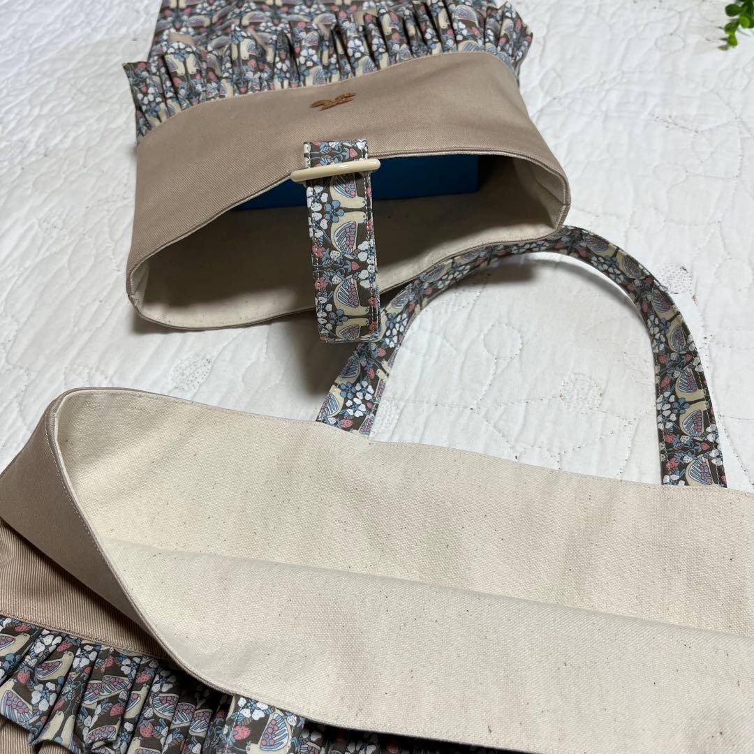 手提げバッグ　お着替え袋　上靴袋　3点　リバティ　ストロベリーフィースト　入園