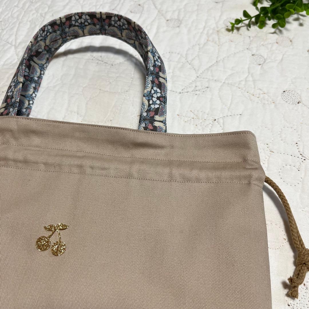 手提げバッグ　お着替え袋　上靴袋　3点　リバティ　ストロベリーフィースト　入園