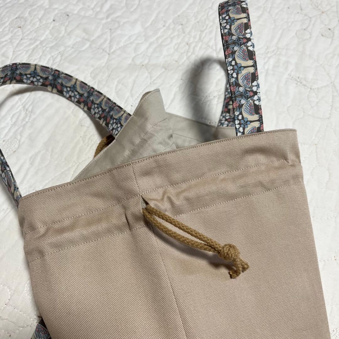 手提げバッグ　お着替え袋　上靴袋　3点　リバティ　ストロベリーフィースト　入園