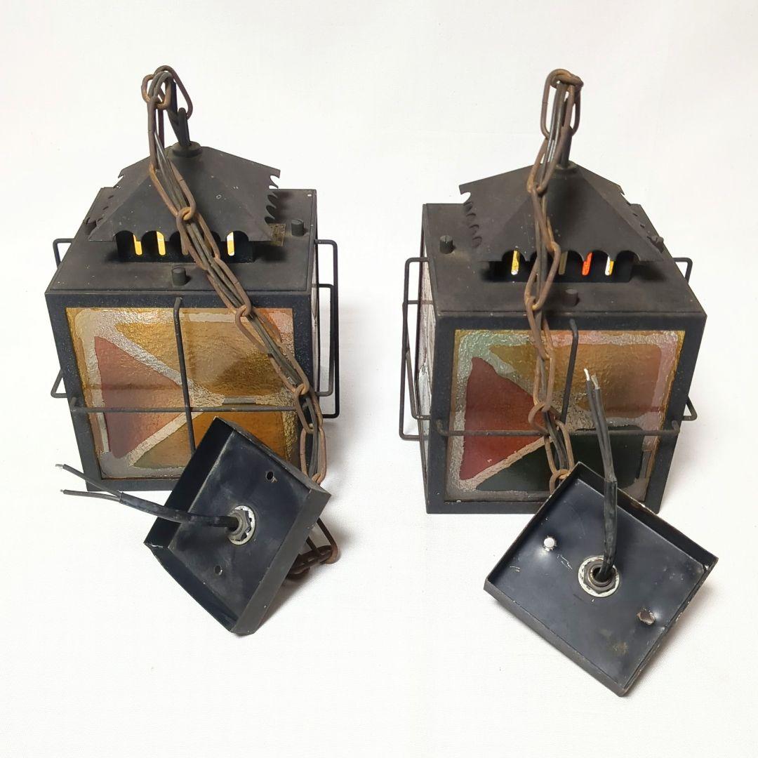 レトロ　 アンティーク　吊り照明　 ペンダントランプ　2個セット