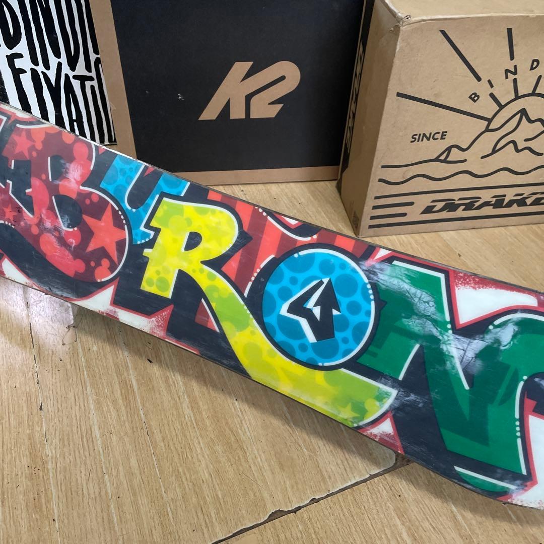 BURTON　キッズスノーボードセット　90cm　バートン　バイン付4点セット