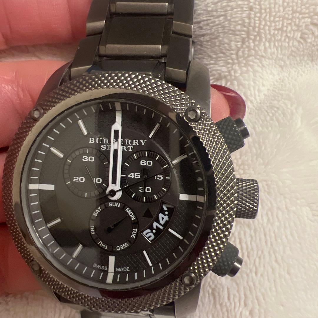 BURBERRY SPORT ブラック クロノグラフ