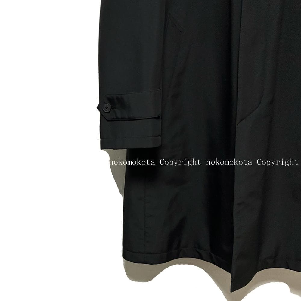 バーバリーブラックレーベル 中綿 ライナー付き ステンカラー コート L 黒