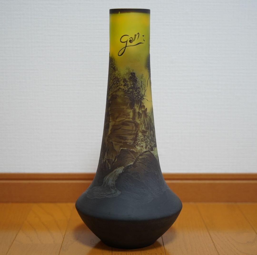 エミール・ガレ風景画花瓶