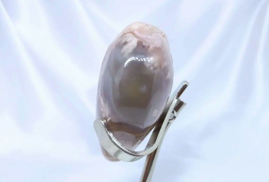 さくら瑪瑙　ハート　フラワーアゲート　ピンク　166g