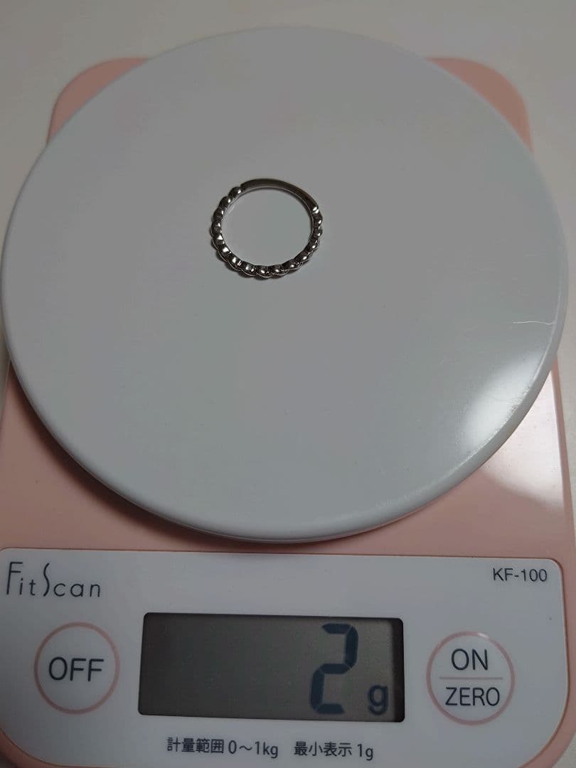 k10WG ホワイトゴールド ツイスト リング 14.5号 10金 約2g