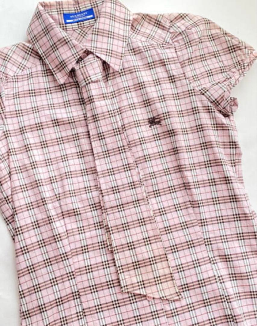 最終値下げ★美品★バーバリーブルーレーベル 半袖ブラウス ❤︎リボン付き❤︎