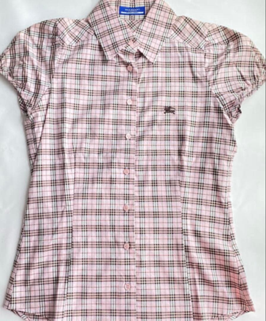 最終値下げ★美品★バーバリーブルーレーベル 半袖ブラウス ❤︎リボン付き❤︎