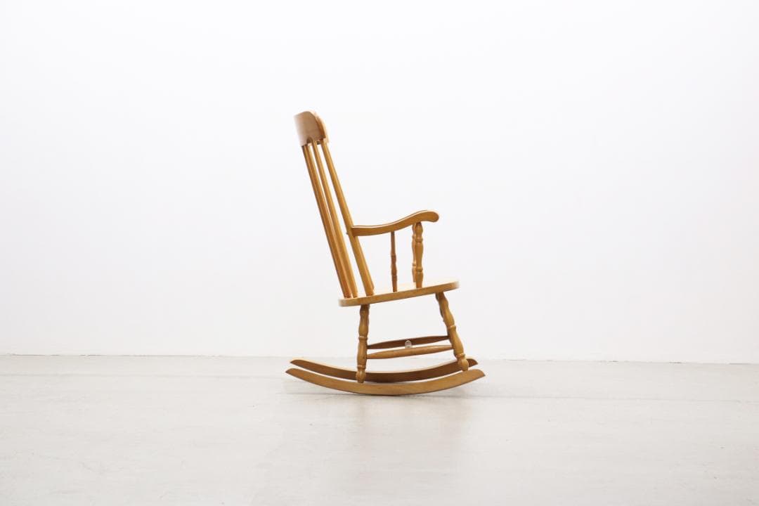 レトロ ロッキングチェア ビーチ材 揺り椅子 ラウンジ ナチュラル ヴィンテージ
