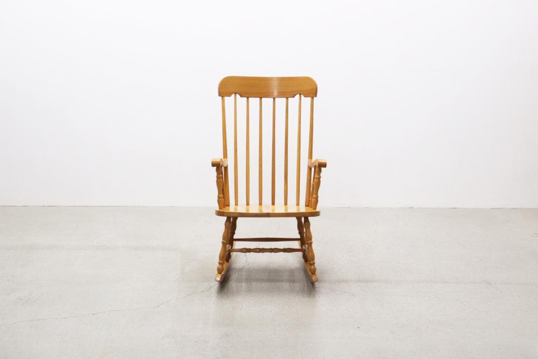 レトロ ロッキングチェア ビーチ材 揺り椅子 ラウンジ ナチュラル ヴィンテージ