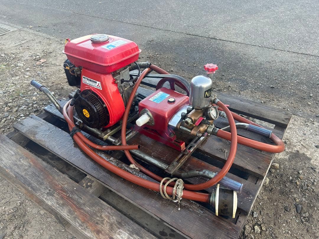 宮崎　三菱　セット動噴　5馬力　SB-34 動力噴霧器 動噴　吸水排水ホース付き