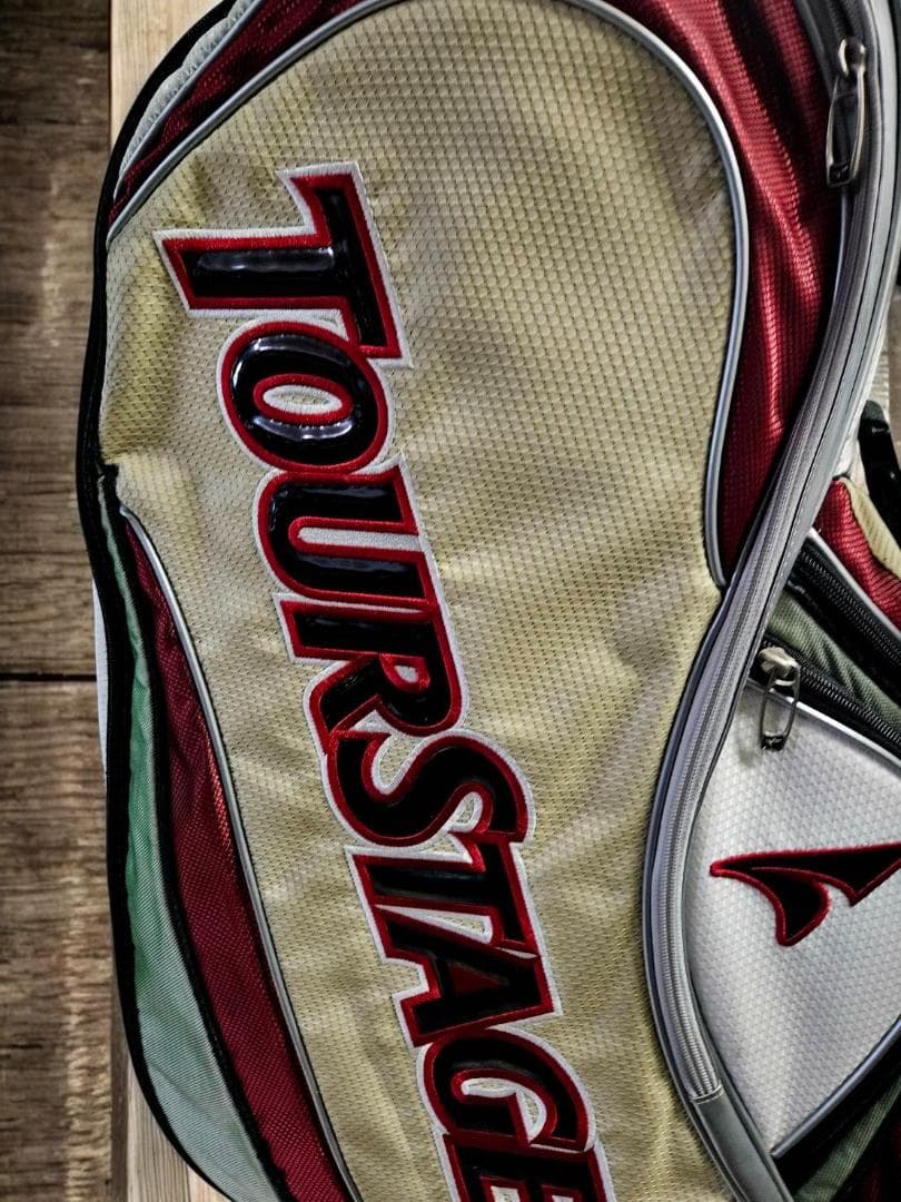 送料無料/超美品　TourStage キャディバッグ ホワイト・レッド