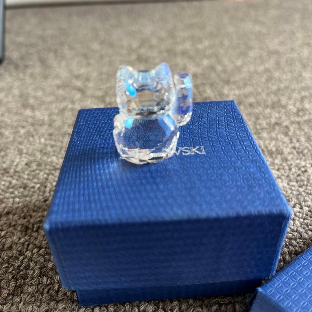 スワロフスキー　招き猫　置物　ラッキーキャット