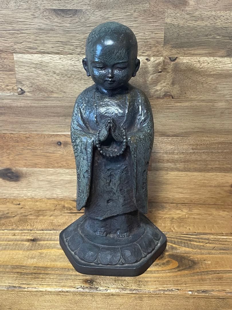 友沢正彦　ブロンズ彫刻像　祈り