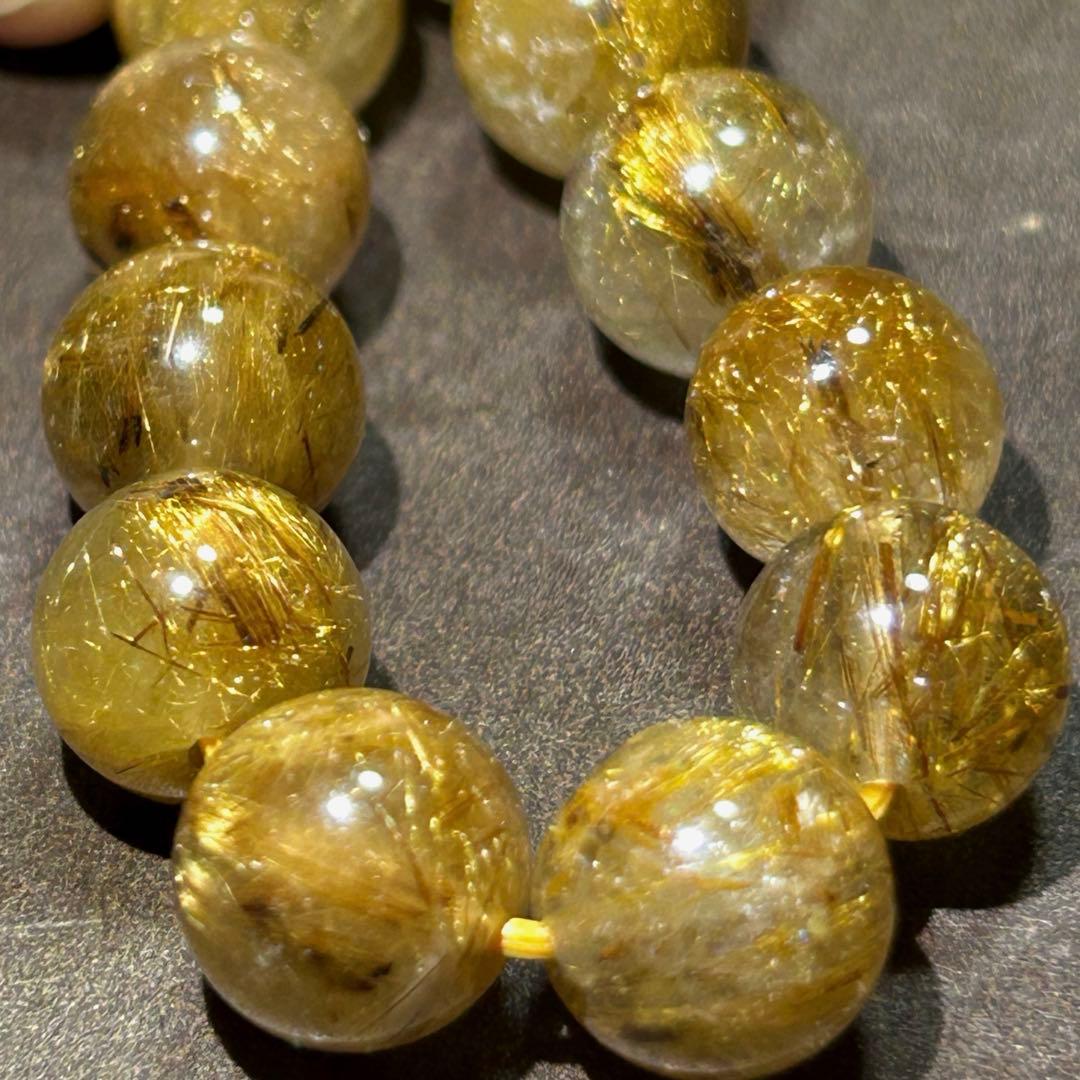 ⭐️苑様！高級品！タイガー タイチンルチル ブレス　財福大黒秘宝①