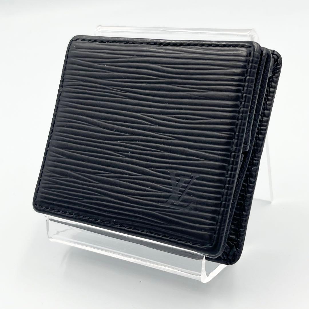 【極美品】LOUIS VUITTON ケース　ポルトモネボワット　エピ　黒