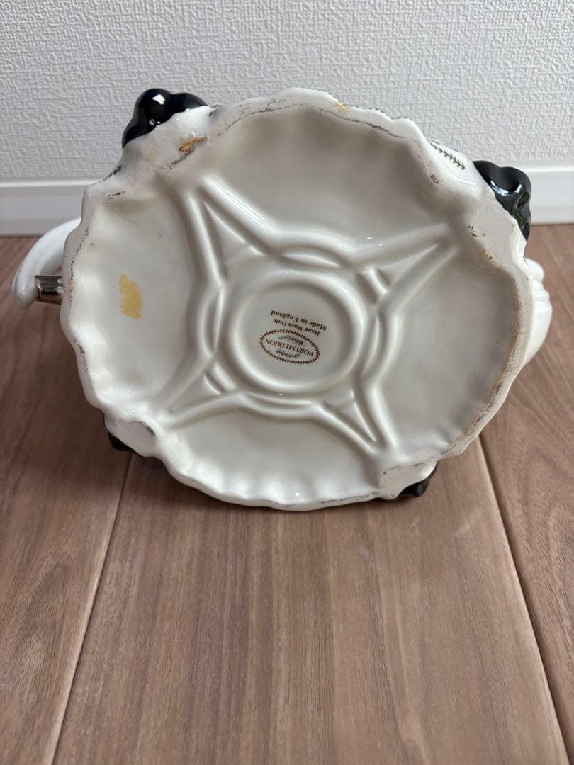 アンティーク花柄陶器ティーポット