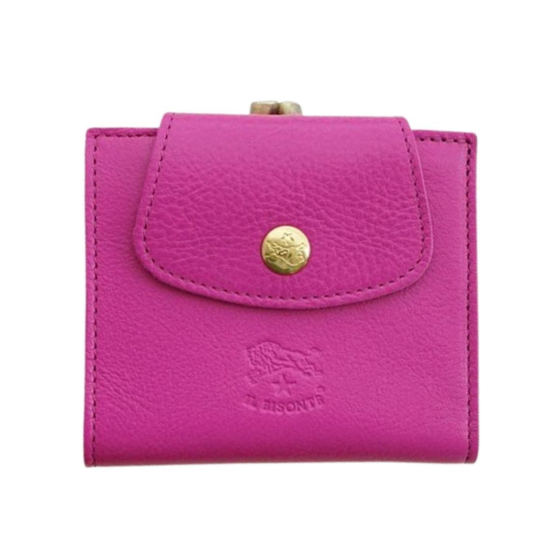 【新品未使用】IL BISONTE 二つ折り財布 がま口 イタリア製