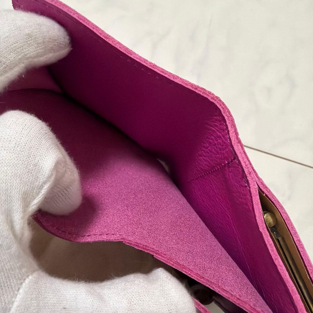 【新品未使用】IL BISONTE 二つ折り財布 がま口 イタリア製