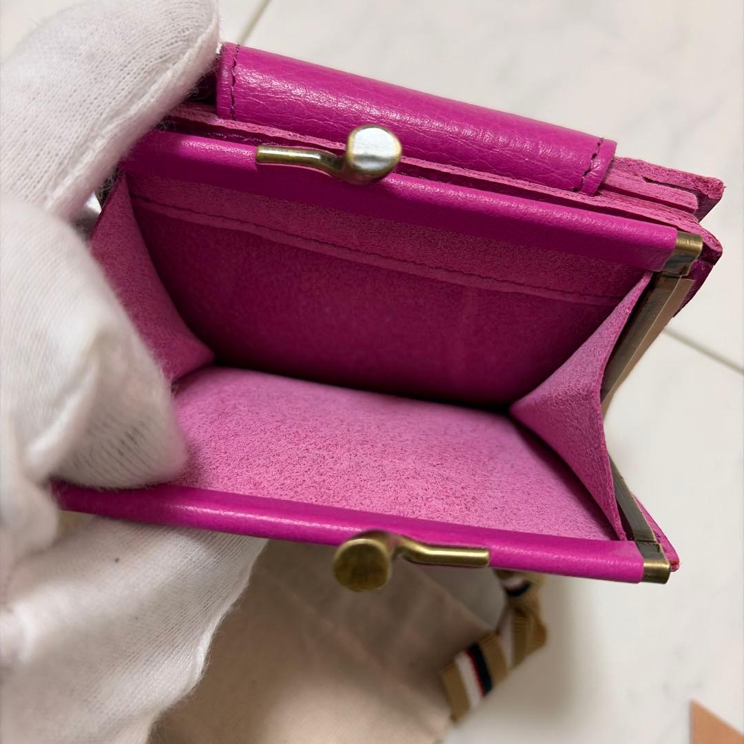 【新品未使用】IL BISONTE 二つ折り財布 がま口 イタリア製