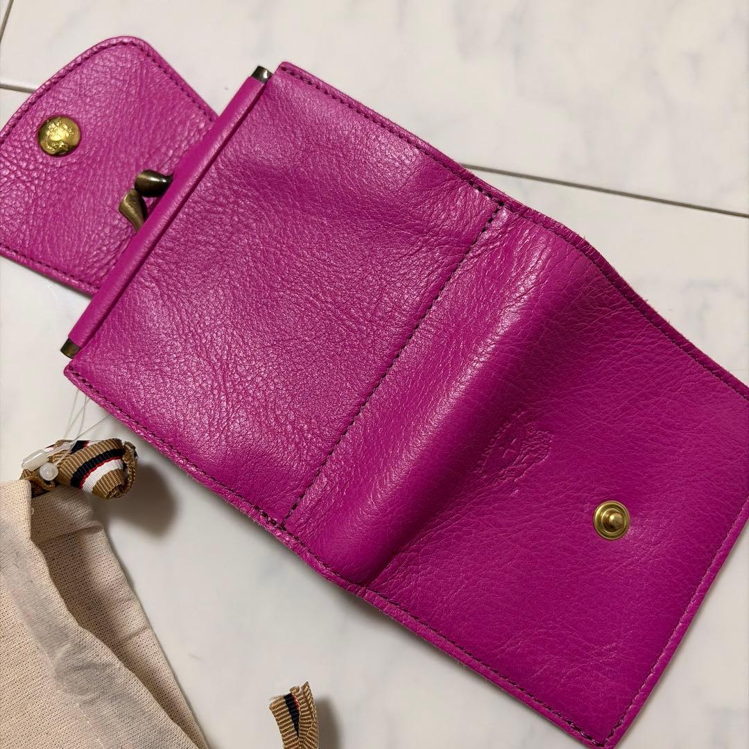 【新品未使用】IL BISONTE 二つ折り財布 がま口 イタリア製