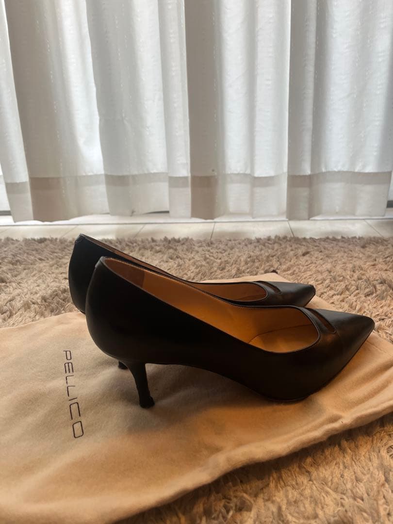 ペリーコ　24.5㎝　6㎝ヒール　黒パンプス