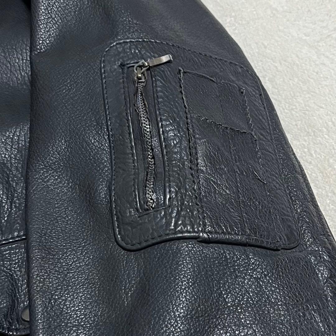 G-1 フライトジャケット　レザー　70s ビンテージ　　着脱可能ライナー付き