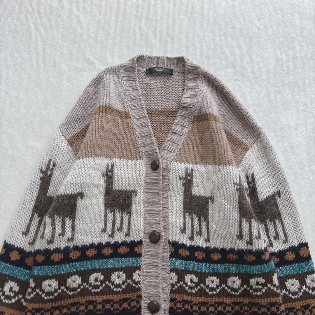 【美品】Weekend Max Mara マックスマーラ　カーデ　ニット　総柄