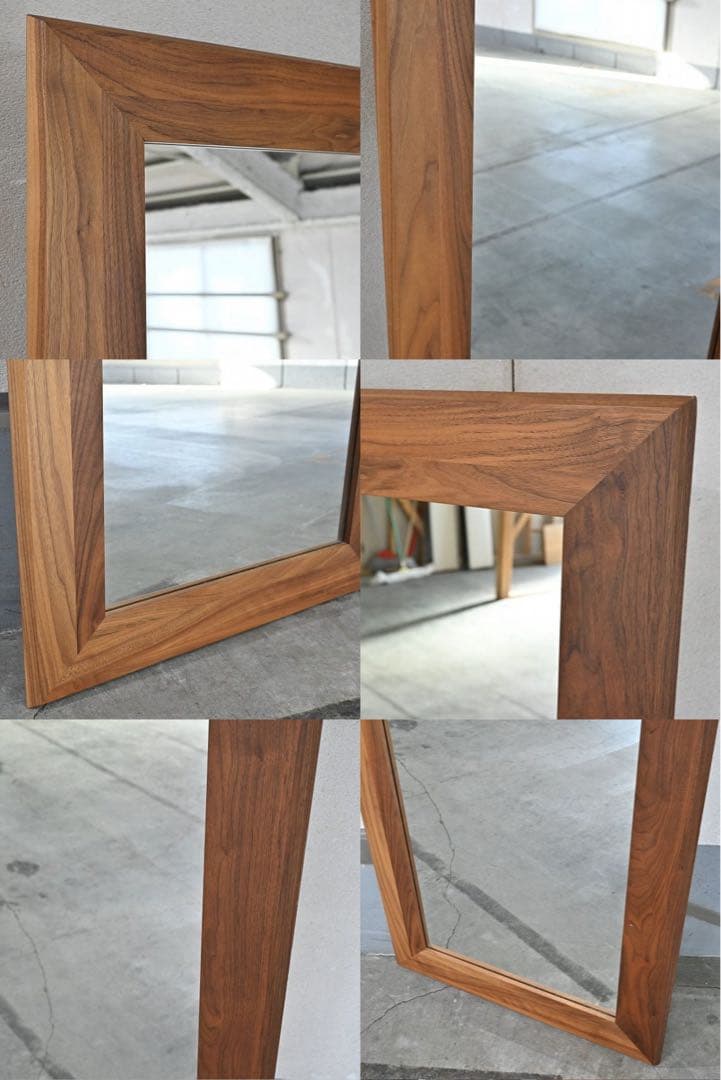 北欧スタイル 全身鏡 ウォールナット無垢材 ナチュラル 姿見 ミラー 玄関 寝室