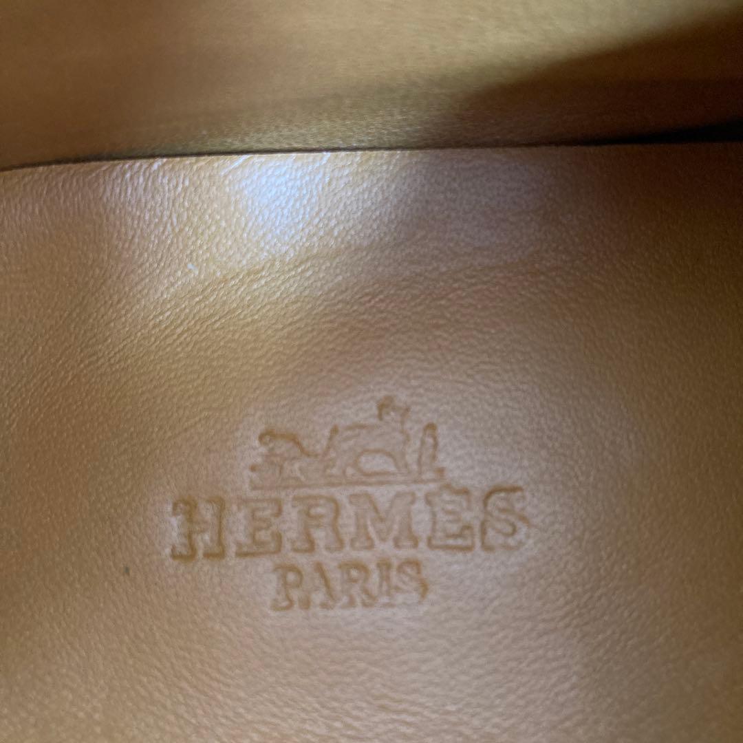 エルメス　レザー ブラック ローカットスニーカー