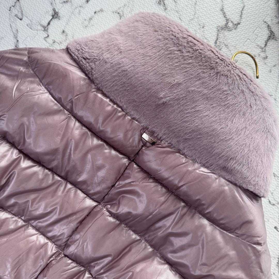 ヘルノ　ハイブリッドダウンジャケット　エコファー　スタンドカラー　コンビ　切替