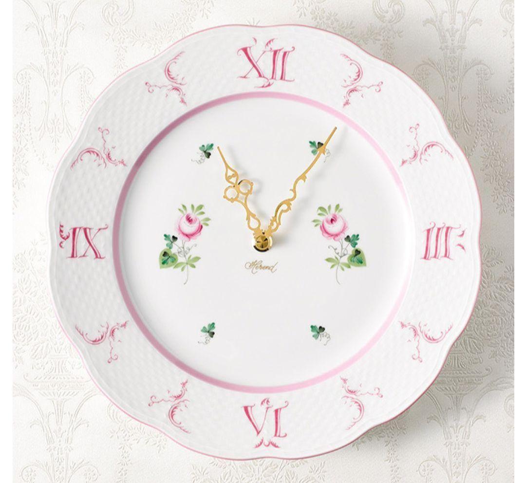ヘレンド　ウィーンの薔薇　ピンク　時計