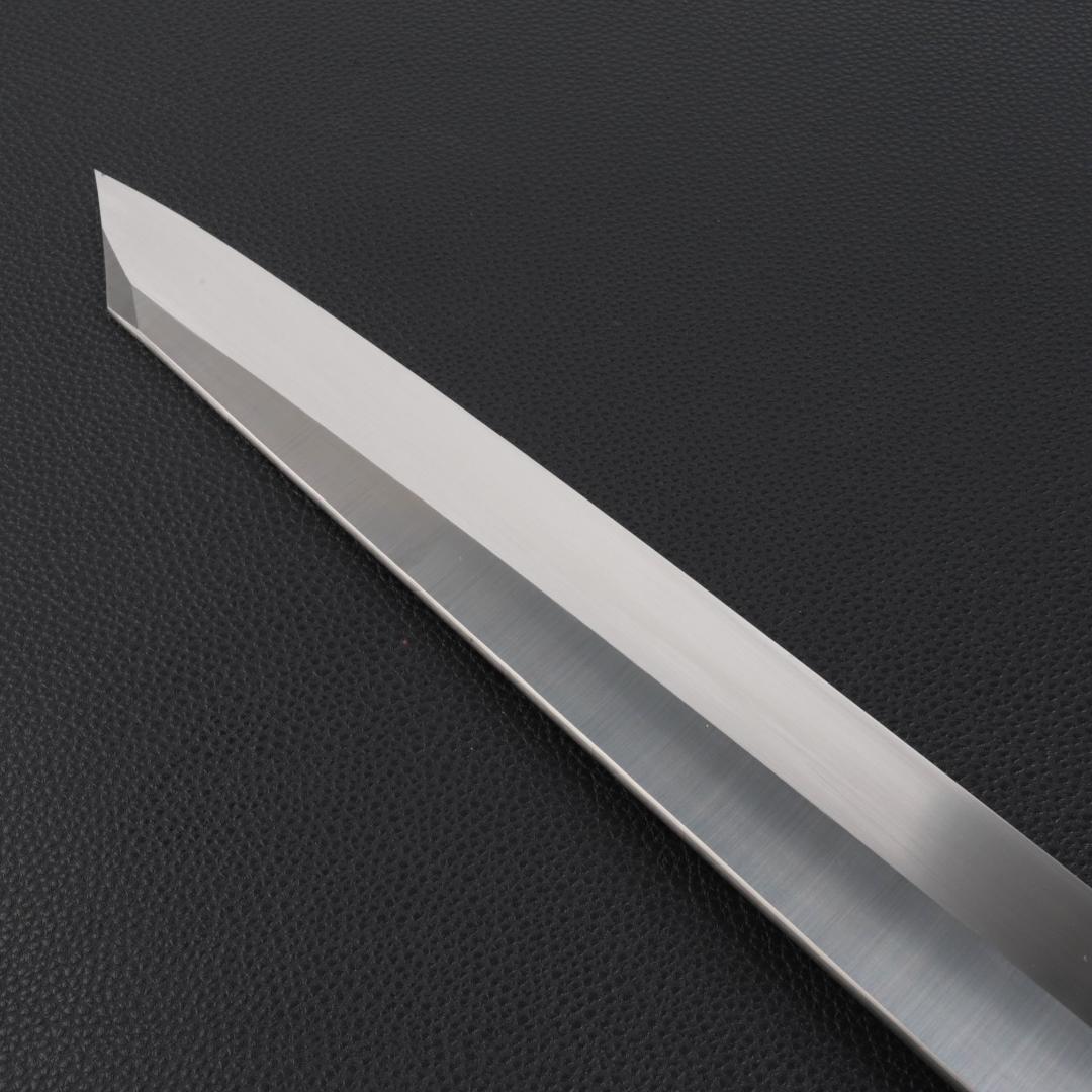 9841 切付柳刃包丁 尺一 刃は究極の切れ味 刺身包丁 人工象牙黒三本巻八角柄