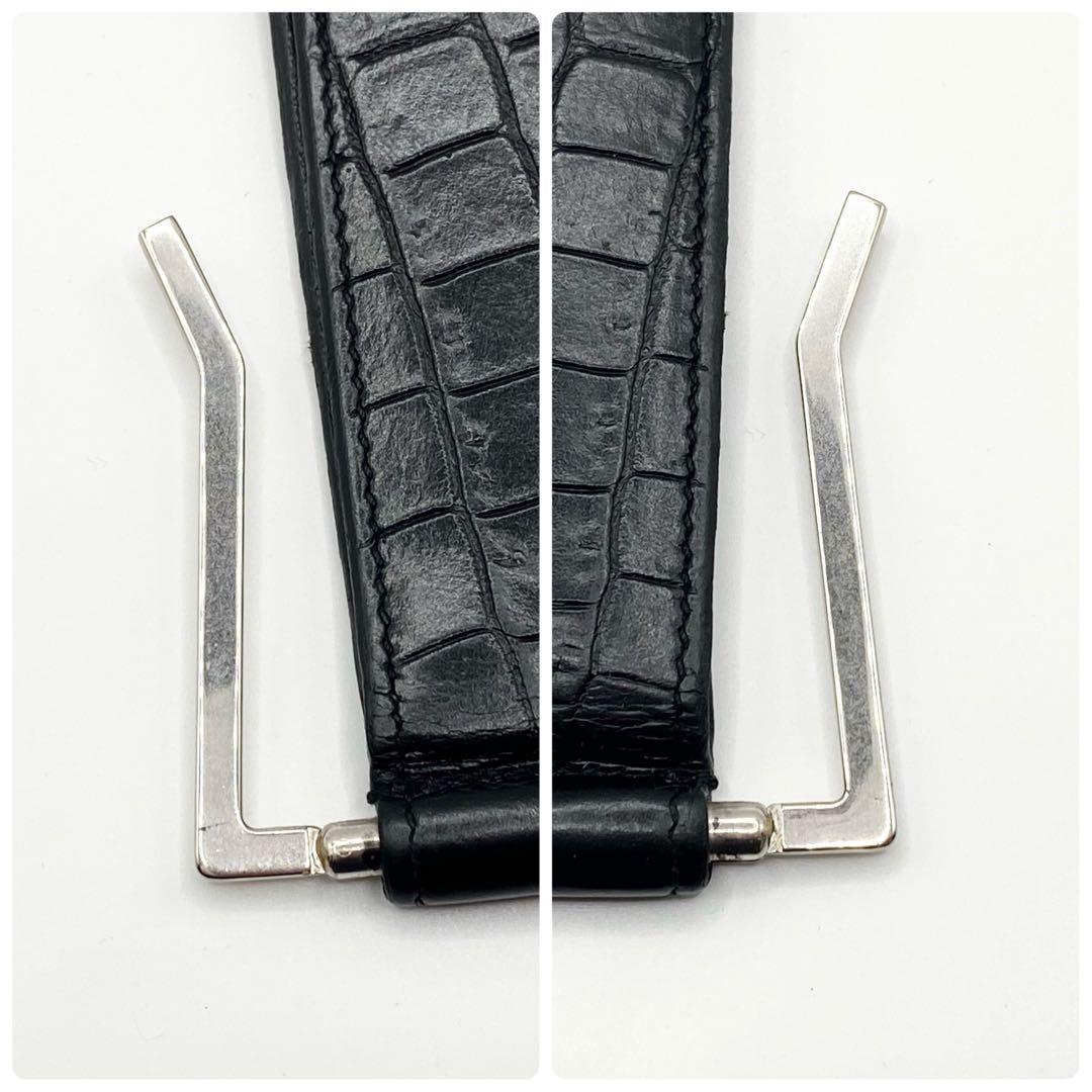 ✨希少✨SAINT LAURENT マネークリップ　クロコ　レザー　ブラック