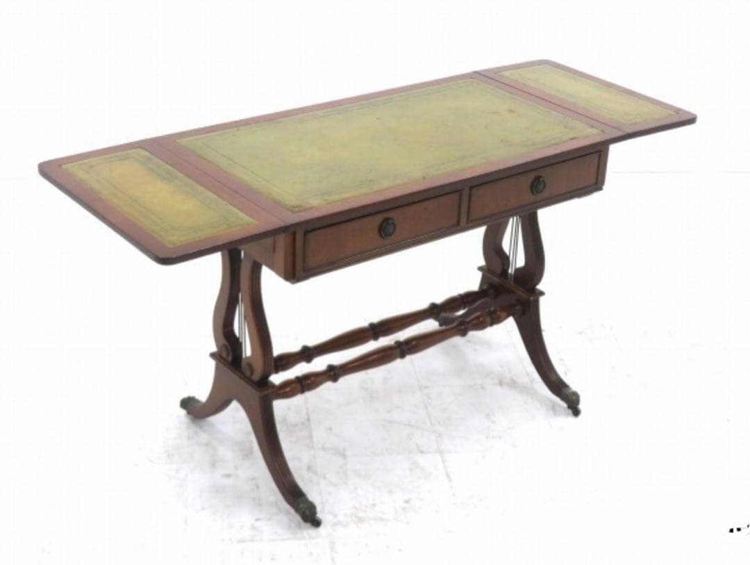 値下げ◆英国★イギリス製★マホガニー★アンティーク★コンソールテーブル★デスク★