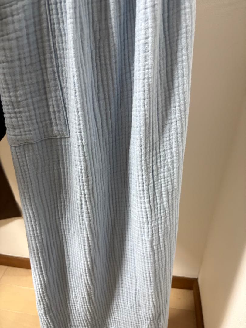 パセリ(Parsley ) コットンガーゼエプロン　ブルー