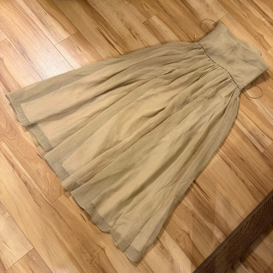 未使用新品 DeNio/デニオ ワンピースドレス ベージュ M 約4万円