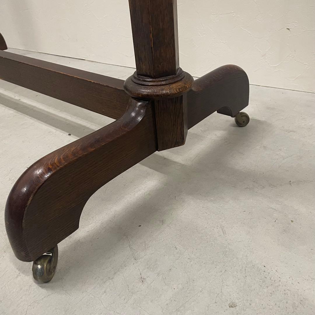 アンティークヴィンテージレトロ大型木製ハンガーラック真鍮約幅120×高さ90cm