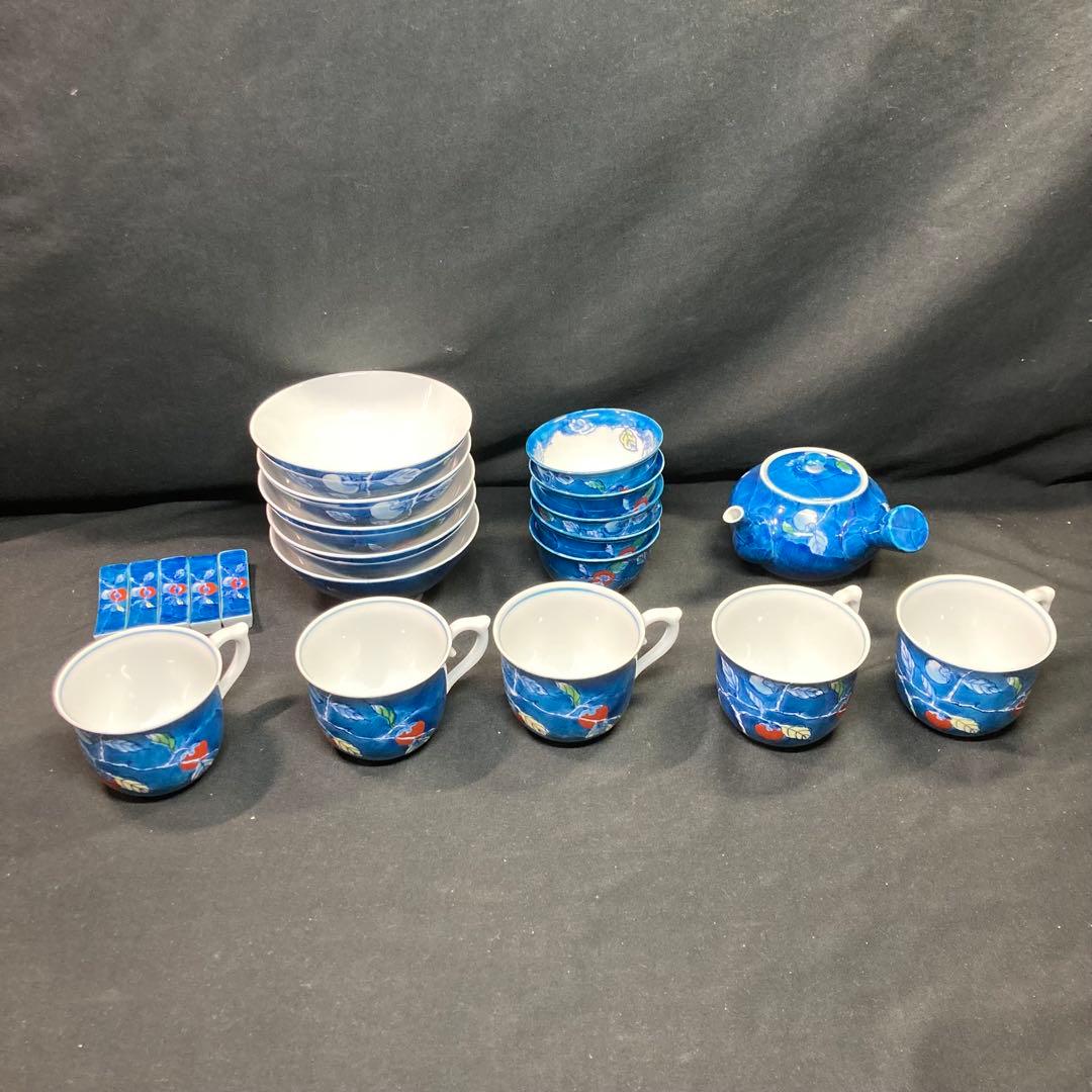 【未使用】色鍋島 カップ 飯碗 箸置 急須 湯呑み セット