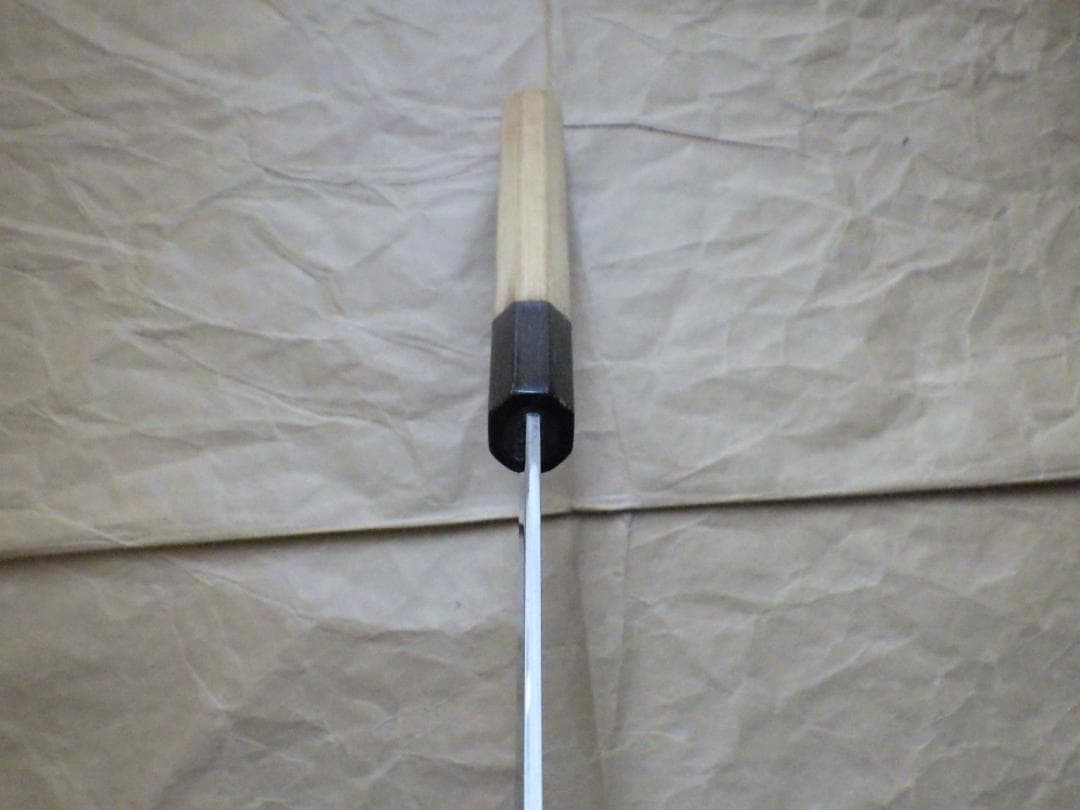 本焼★不動國行作・河豚引き包丁/水牛八角柄★昭和ビンテージモデル