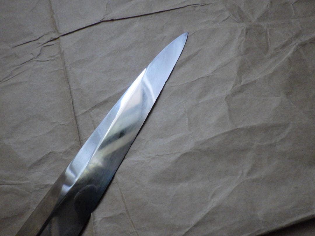 本焼★不動國行作・河豚引き包丁/水牛八角柄★昭和ビンテージモデル