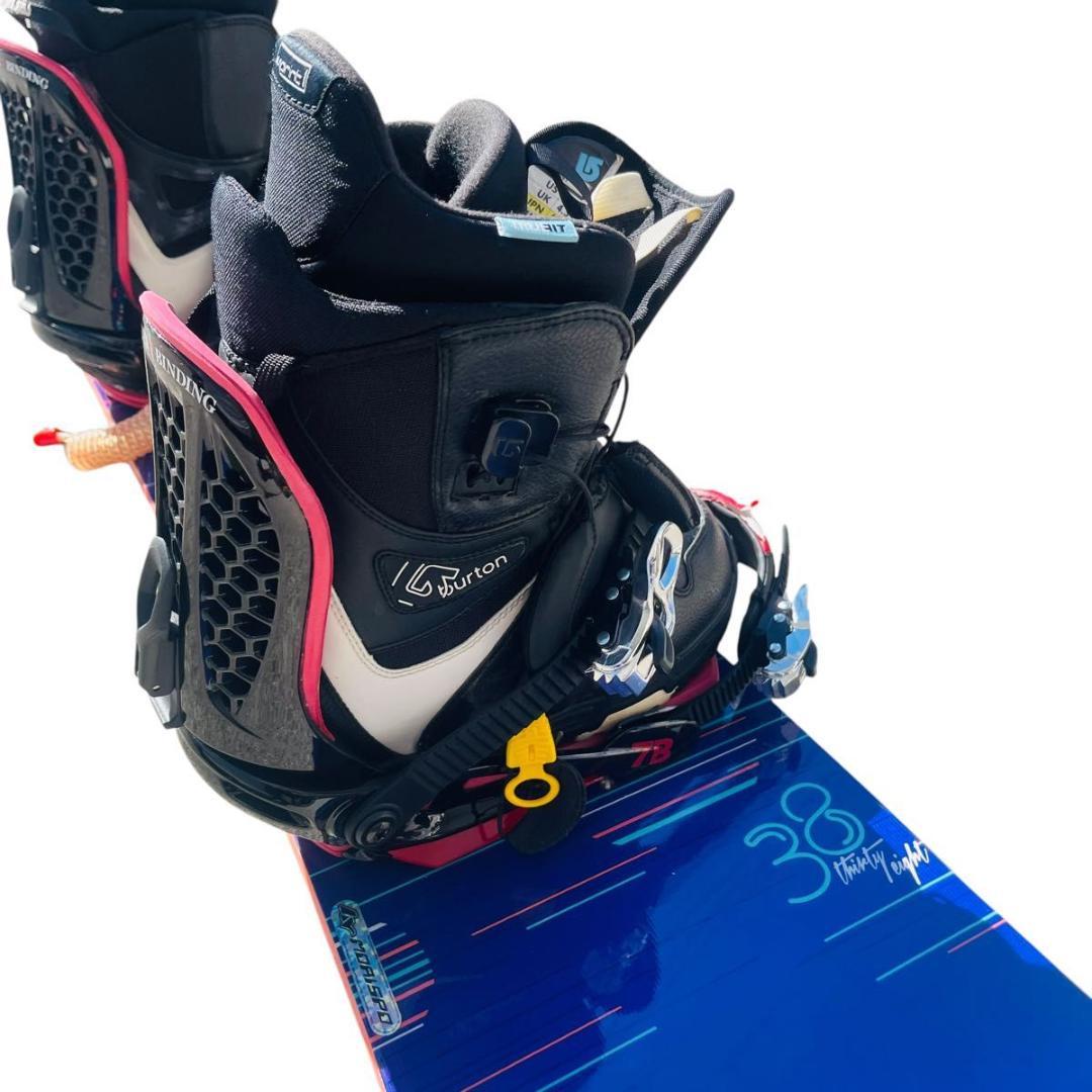 【3点セット】スノーボード板　バートン　スノーブーツ　23.5cm レディース