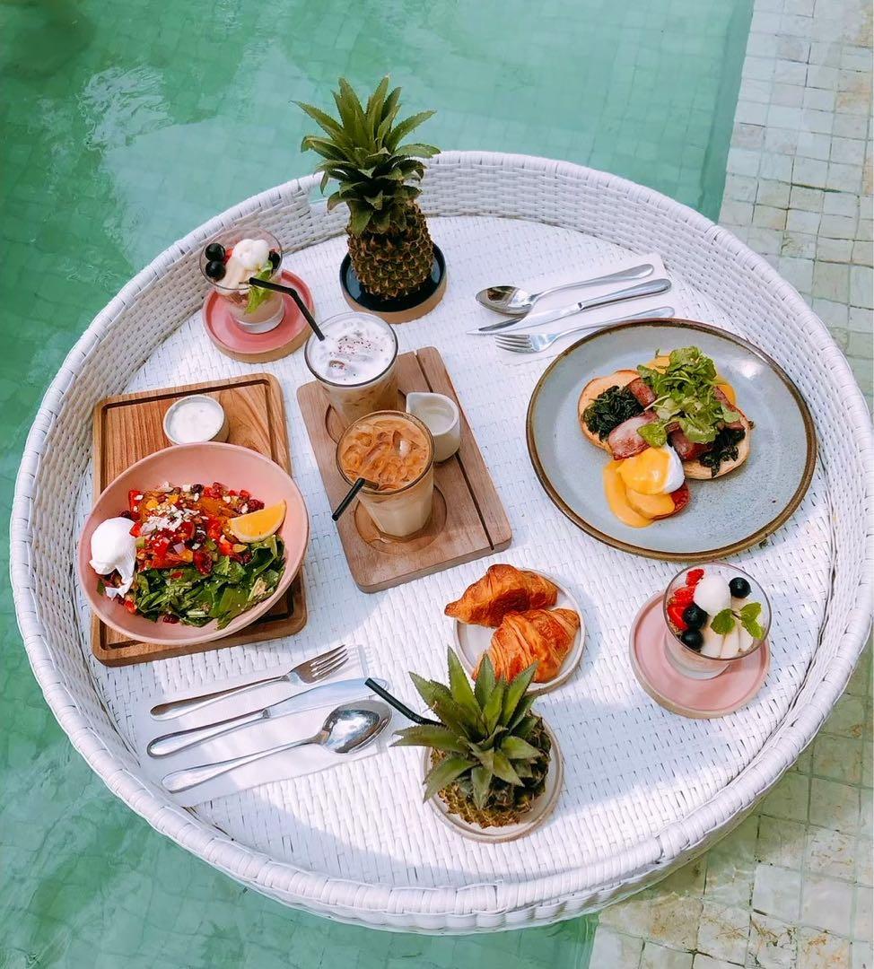 【浮かべるバスケット】バリ島 カゴ バスケット フローティングブレックファースト