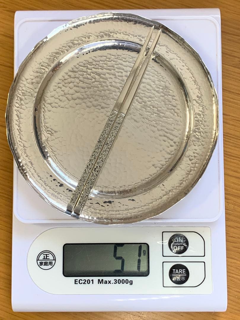 silver 純銀 品位999 総重量51g 銘々皿 豆皿 菓子ピック