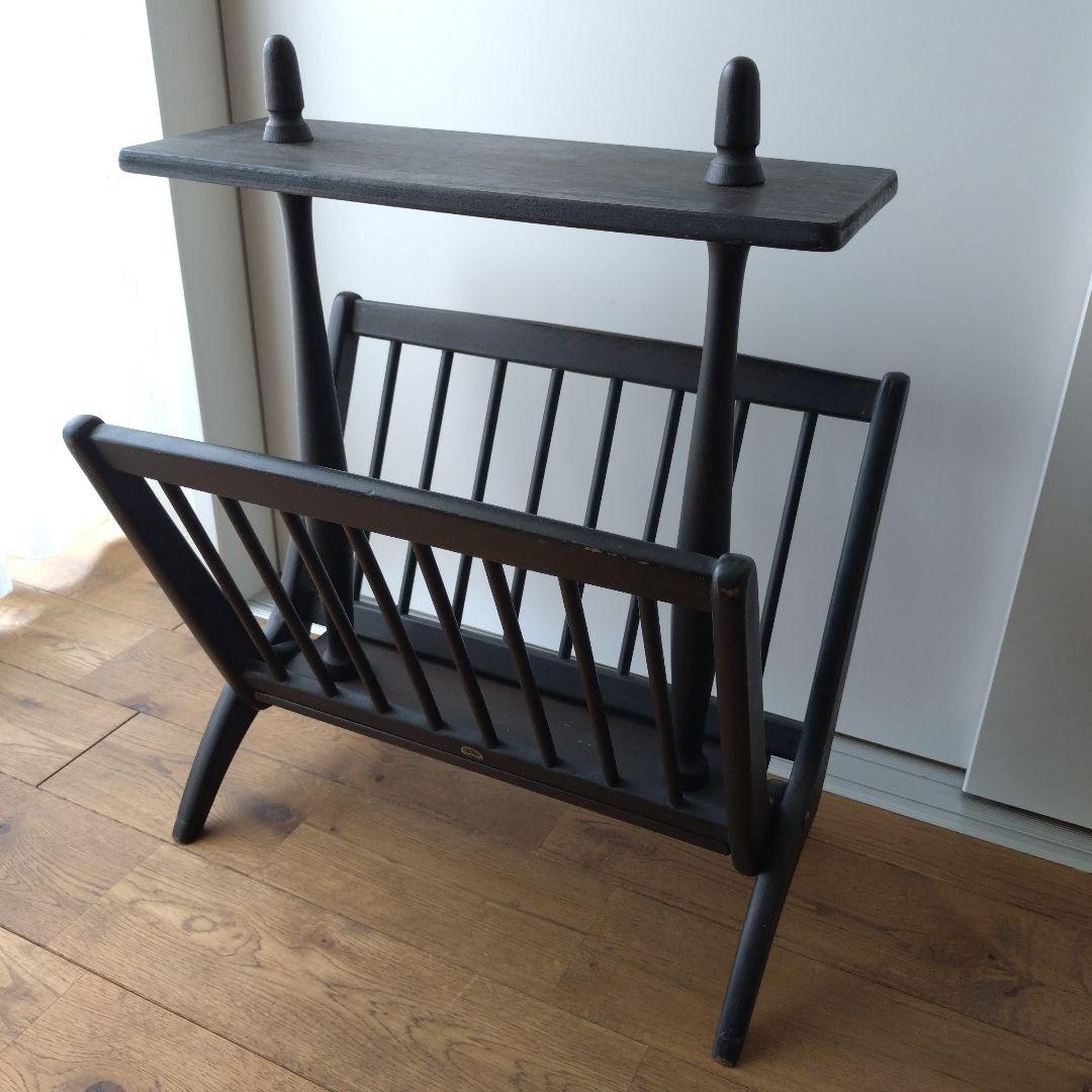 オールドマルニ マガジンラック マルニ木工 本立て 新聞入れ 昭和レトロ