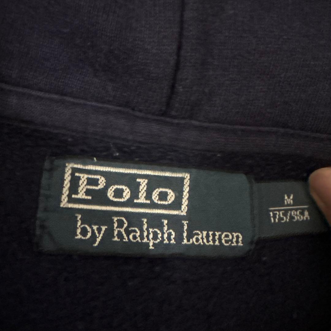 メンズ POLO ラルフローレン グレー パーカー 黄色 蛍光カラー
