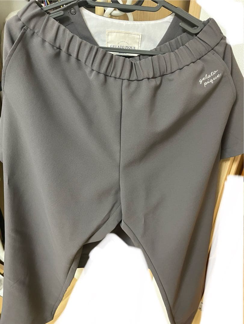 GELATO PIQUE スクラブ チャコールグレー