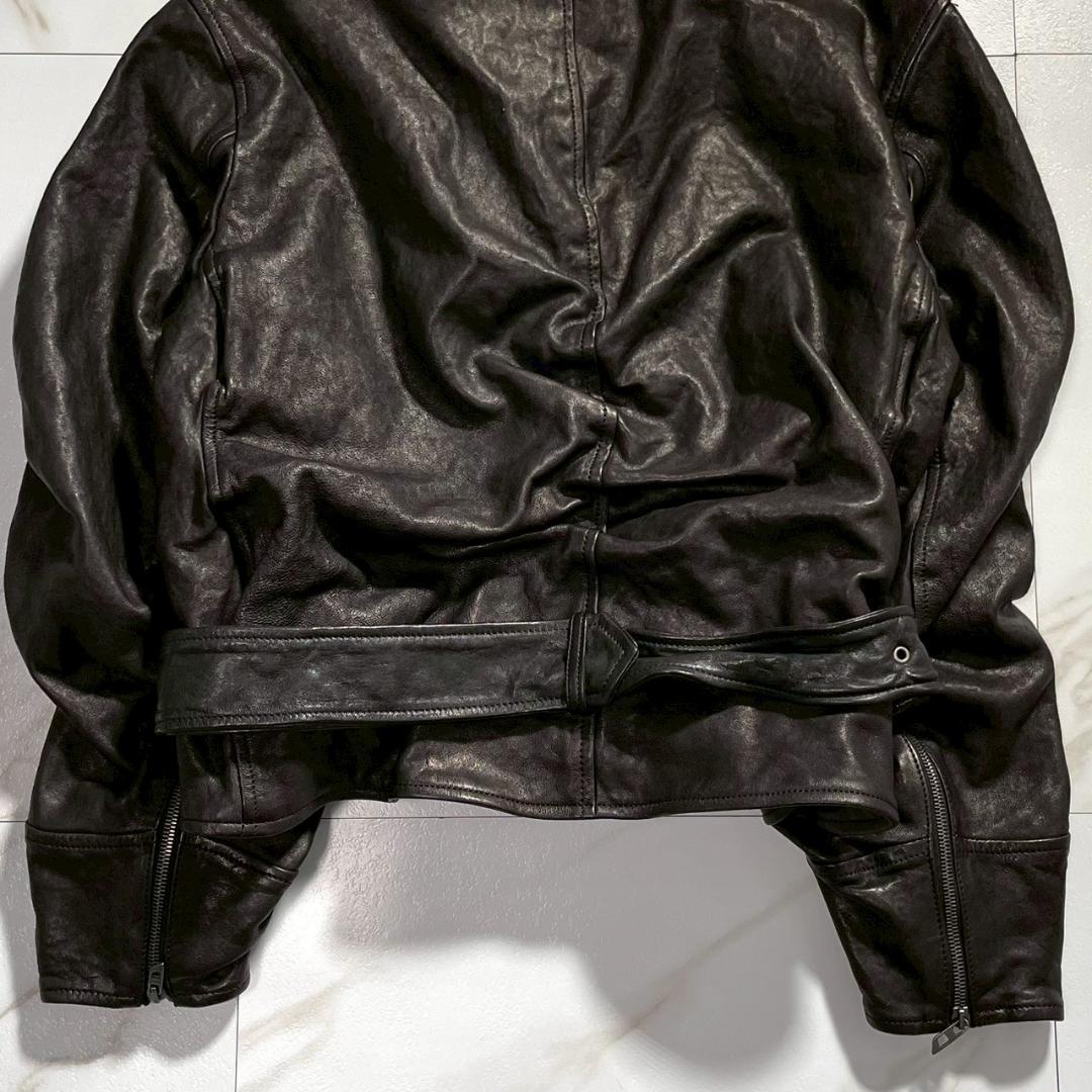 未使用　現行　DIESEL ラムレザー　ライダース ジャケット　タグ付き