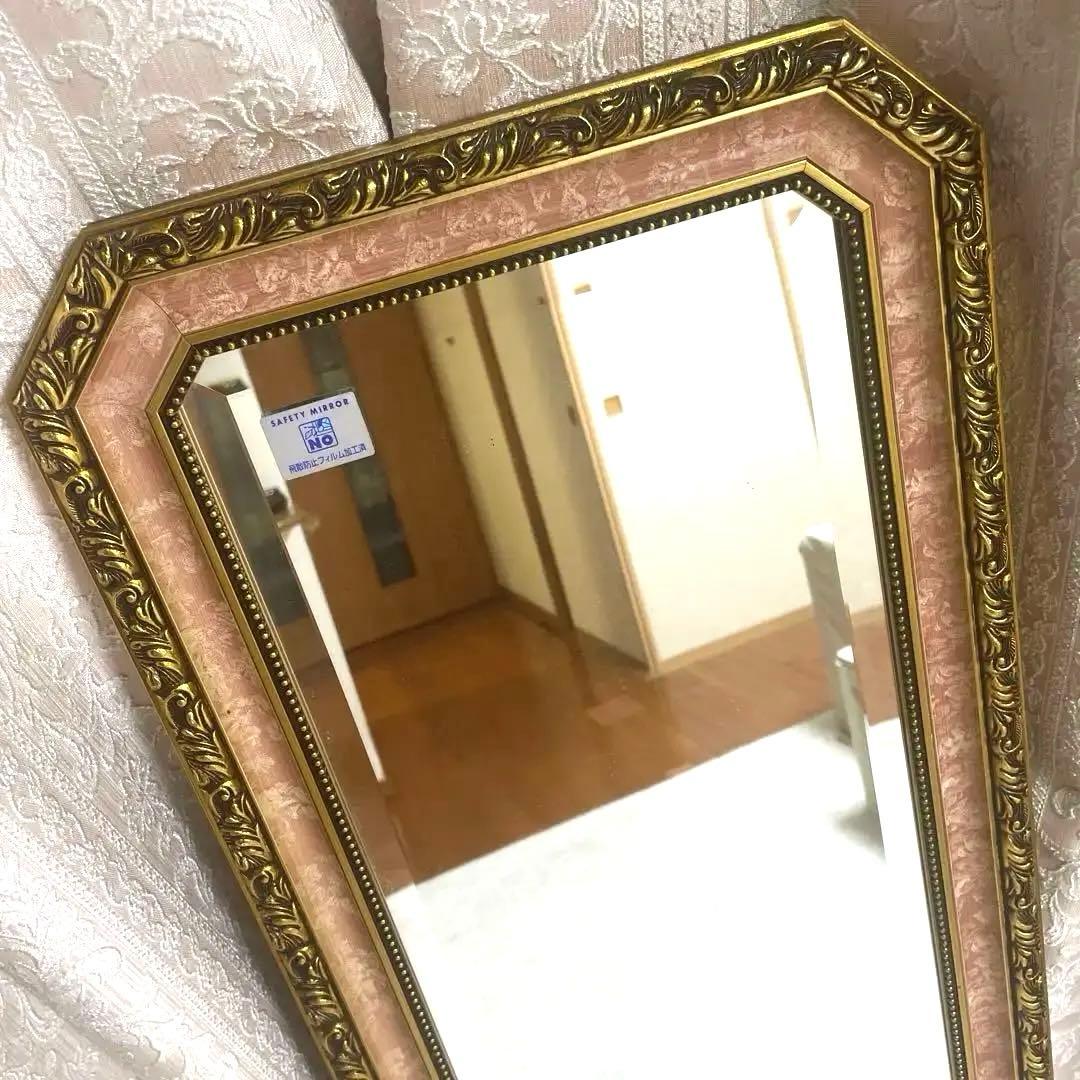 イタリア製　ウォールミラー　スタンドミラー　姿見　鏡　アンティーク